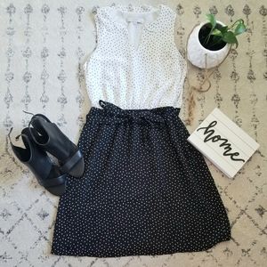 Ann Taylor Loft polka dot mini dress 6p